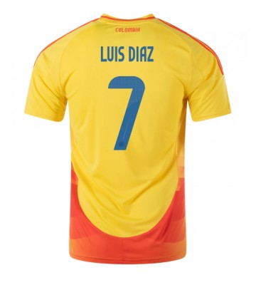 Colombia Luis Diaz #7 Hjemmebanetrøje Copa America 2024 Kortærmet